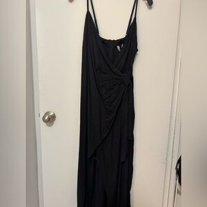 Zara, wrap tie dress, zipper in back, black, size M